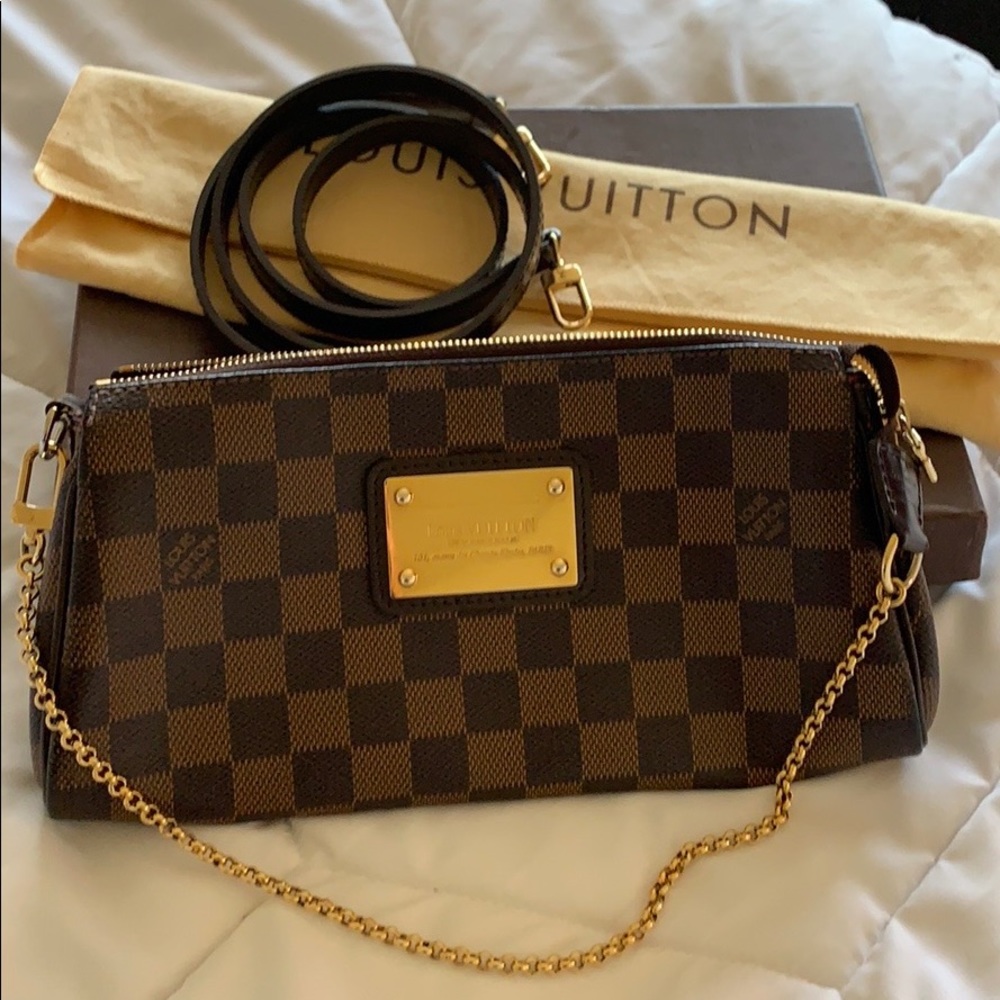 LOUIS VUITTON Damier Azur Eva Clutch